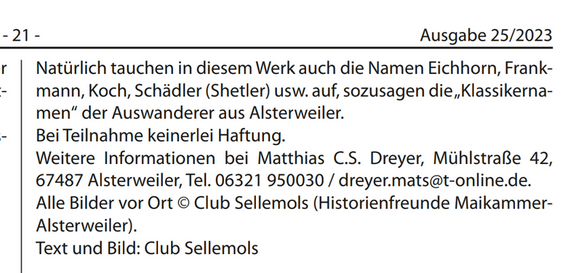 Alsterweiler Brunnenkerwe 2023 Club Sellemols Historischer Frühschoppen 25.06.2023 b