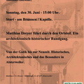 Plakat zum Ortsrundgang Brunnenkerwe 2024