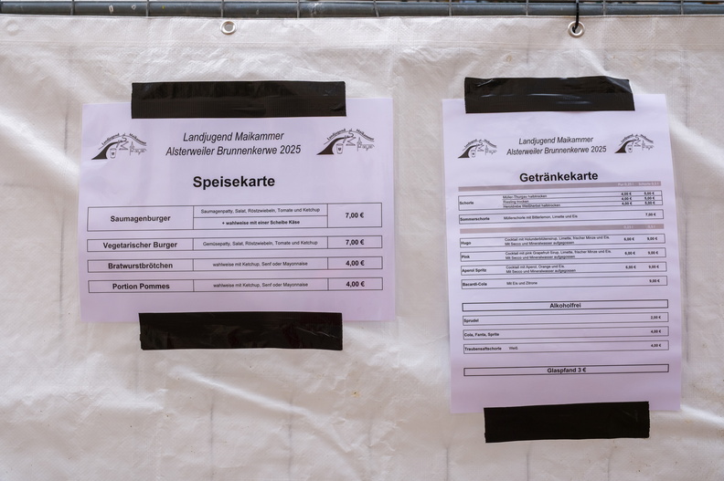 2025 Alsterweiler Brunnenkerwe Speisekarte